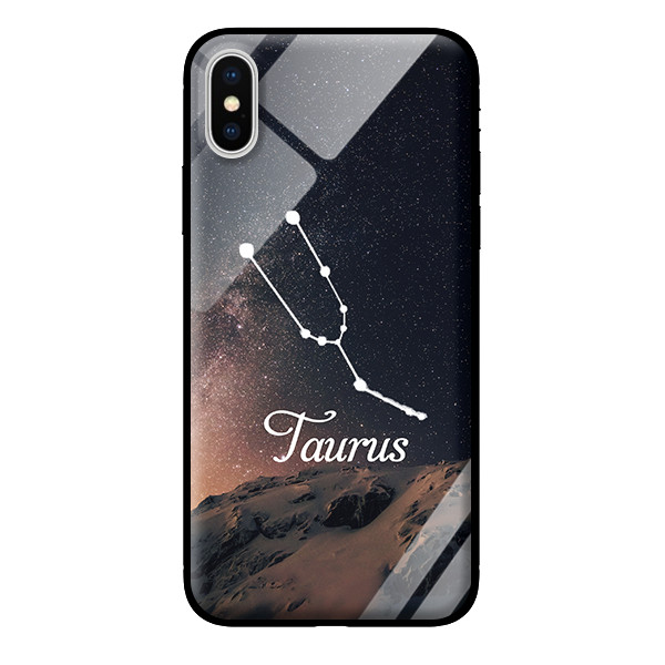 Ốp lưng kính cường lực cho iPhone XS 12 cung hoàng đạo   - Hàng chính hãng