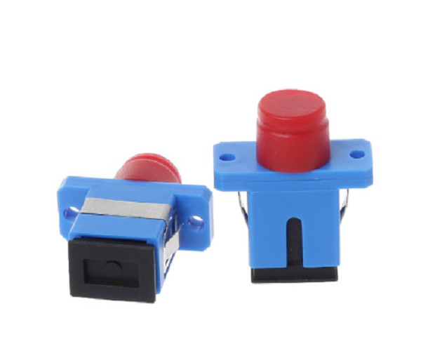 Khớp Nối Đầu Sợi Quang Coupler SC-FC Nhựa Màu Xanh