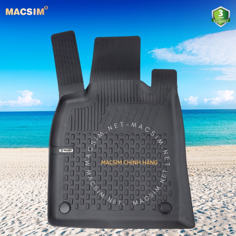 Thảm lót sàn ô tô nhựa TPE Silicon Audi A4 2008-2015 Black Nhãn hiệu Macsim