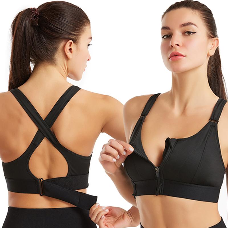 Áo Ngực Thể Thao Nữ Sportswe Crop Thể Thao Hàng Đầu Có Thể Điều Chỉnh Dây Thảm Yoga Dây Kéo Chạy Áo Ngực Push Up Áo Vest Chống Sốc Quần Lót Tập Gym Áo Bralette