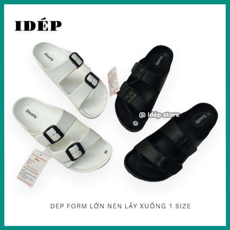 Dép nam nữ 2 Quai ngang 2 khuy siêu nhẹ đi mưa chống nước iDÉP- DL165