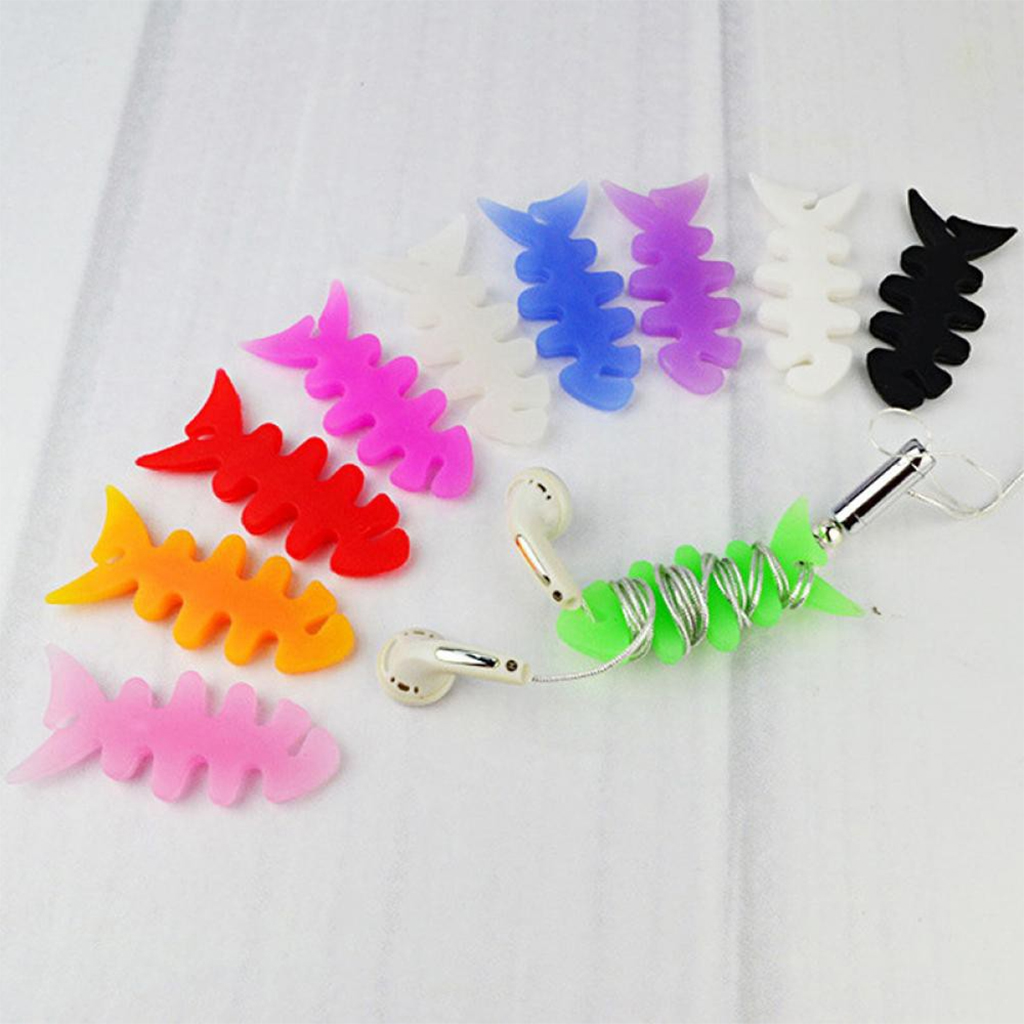 Dụng Cụ Quấn Dây Sạc, Tai Nghe Hình Xương Cá Xinh Xắn Tiện Dụng- 3770