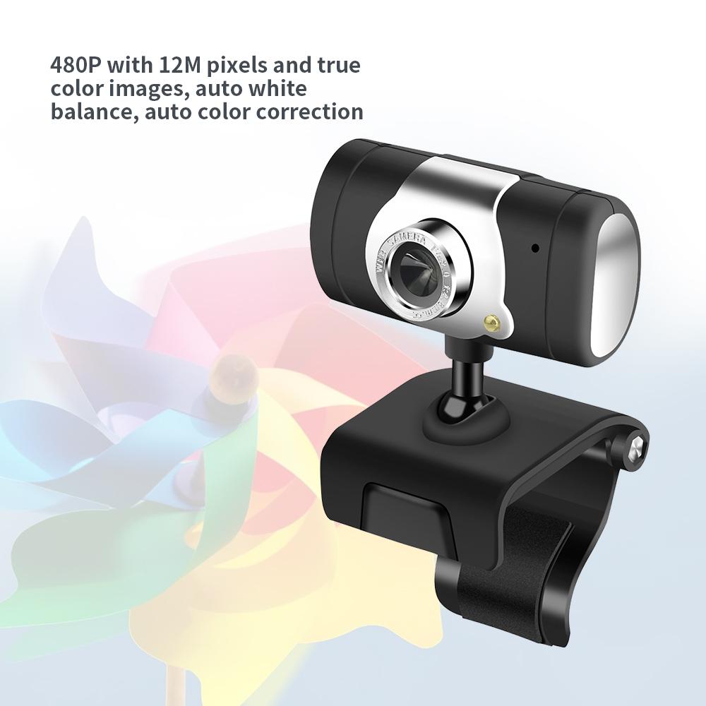 Webcam HXSJ A847 480P Lấy nét Tích hợp Micrô hấp thụ âm thanh cho Máy tính để bàn, laptop