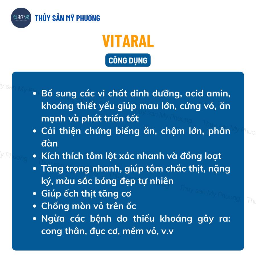 Khoáng trộn hữu cơ kích thích lột ngừa đường ruột lò xo Vitaral tăng cơ chắc thịt tôm thẻ cá lươn ếch ốc ba ba