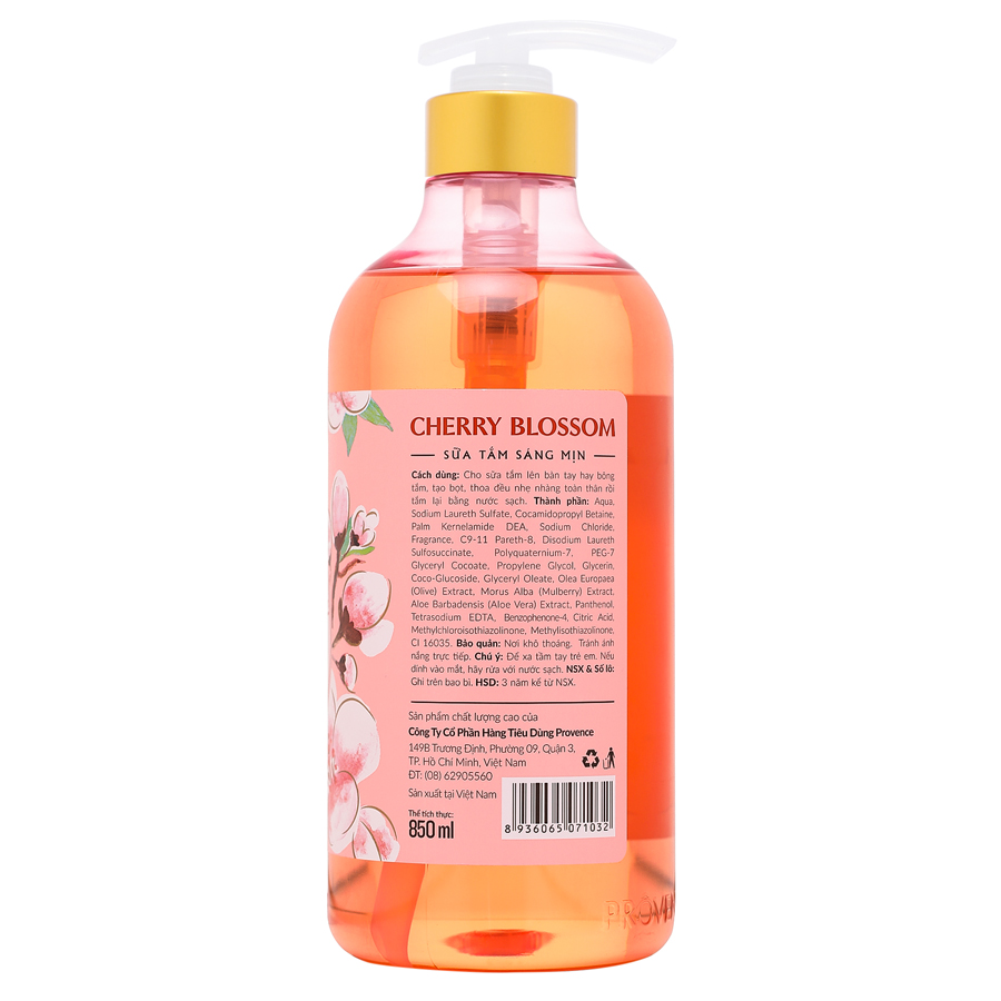 Combo 02 Chai Sữa Tắm Purité 850ml (Hoa Oải Hương + Hoa Anh Đào)