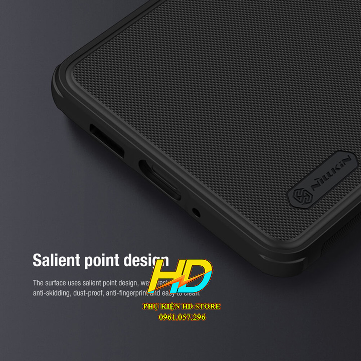 Ốp Lưng Dành Cho iPhone 14 Chính Hãng Nillkin SUPER FROSTED SHIELD PRO Dạng Sần, Chống Sốc, Không Bám Vân Tay - Hàng Chính Hãng