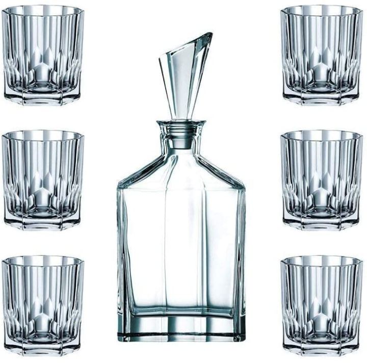 Bộ bình cốc pha lê Nachtmann Whisky Aspen 0090025-0 -Set 1 bình 6 cốc hàng chính hãng