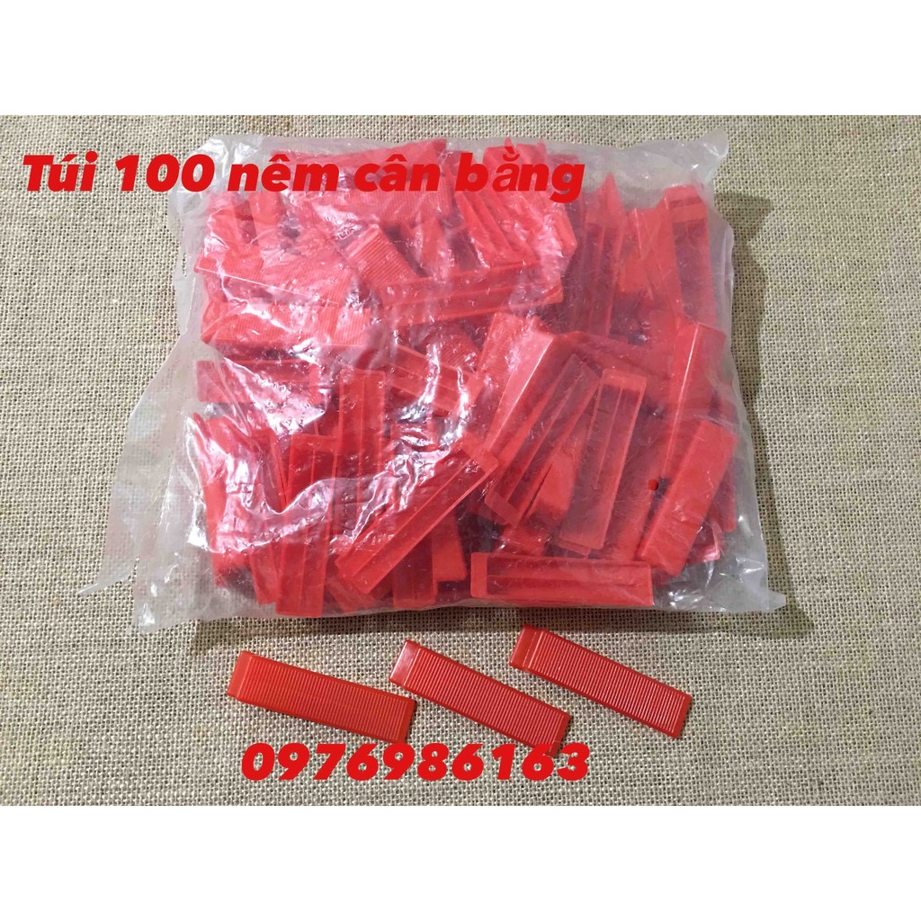 ￼Combo ke cân bằng gồm 1 kìm 1 Túi 100 ke móc 100 nêm cân bằng ốp lát gạch loại 1