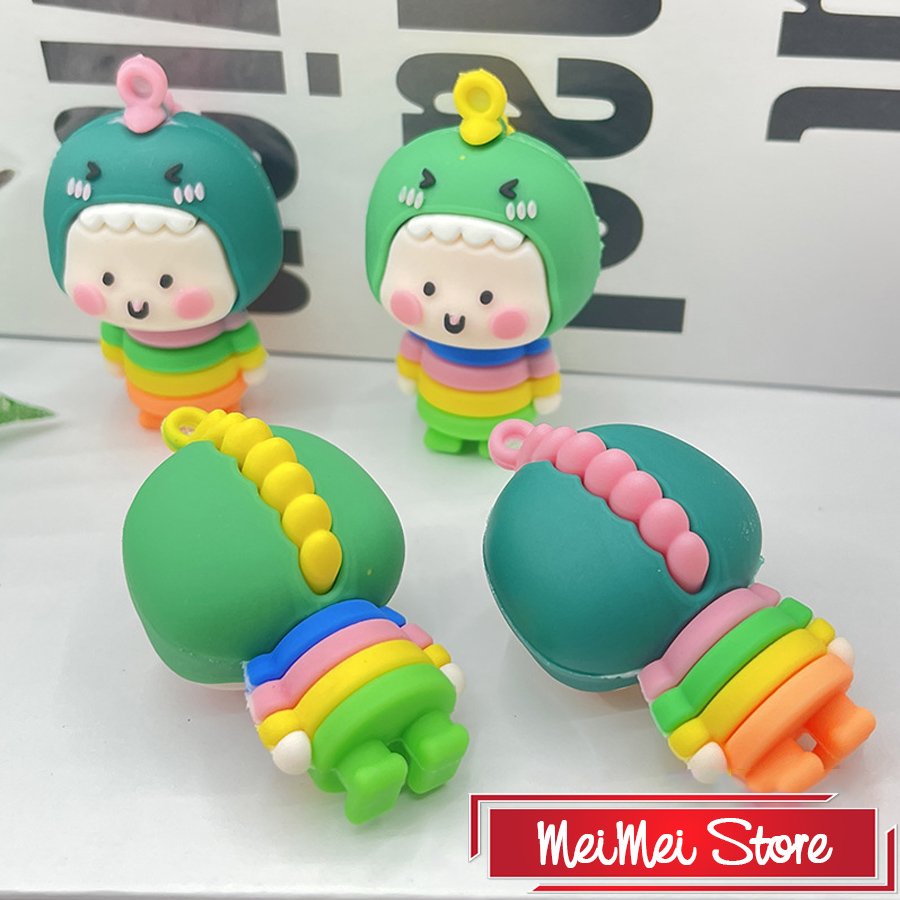 Móc khóa gấu bông, Móc khóa xe máy hình con vật cute, cực đáng yêu