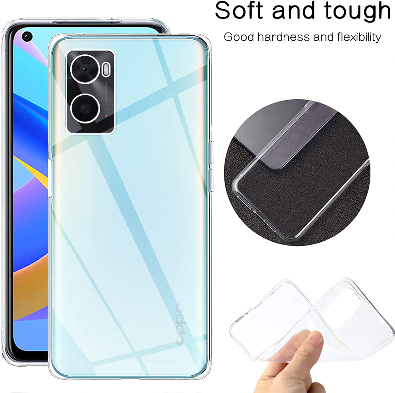 Ốp lưng silicon dẻo cho Oppo A96 4G hiệu Ultra Thin trong suốt mỏng 0.6mm độ trong tuyệt đối chống trầy xước - Hàng nhập khẩu