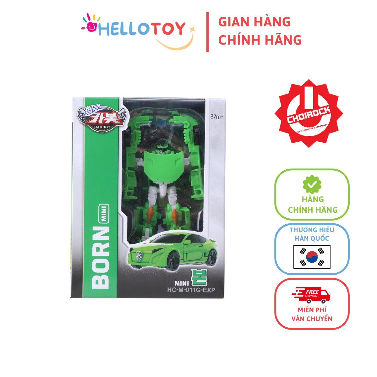 Đồ Chơi Mô Hình Lắp Ráp Xe Hơi Biến Hình HELLO CARBOT Mini Born