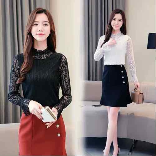 ÁO SƠ MI REN NỮ CỔ CAO SANG CHẢNH
