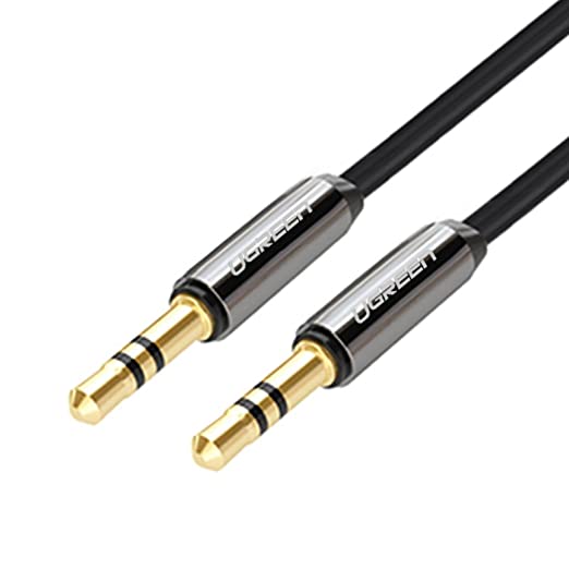 Dây Audio 3.5mm 2 đầu đực dạng cáp tròn mạ vàng 24K, TPE  UGREEN AV119 10734 - Hàng chính hãng