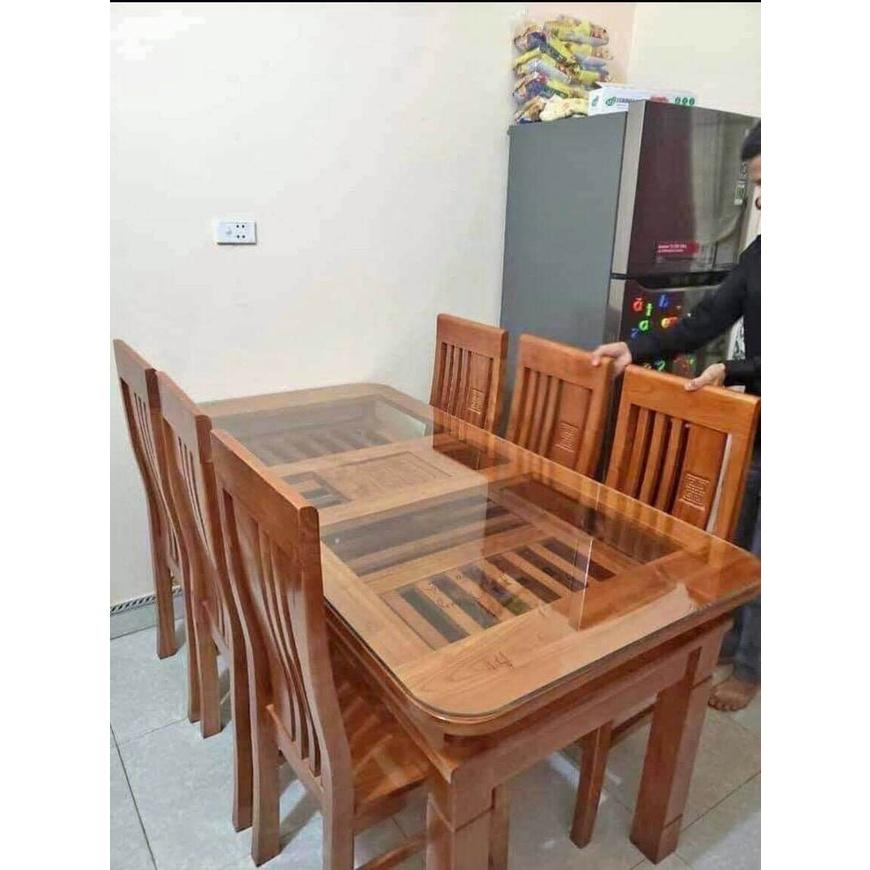 Bộ bàn ghế ăn gỗ sồi nga- Nội thất phòng bếp - Đồ Gỗ Bình Long