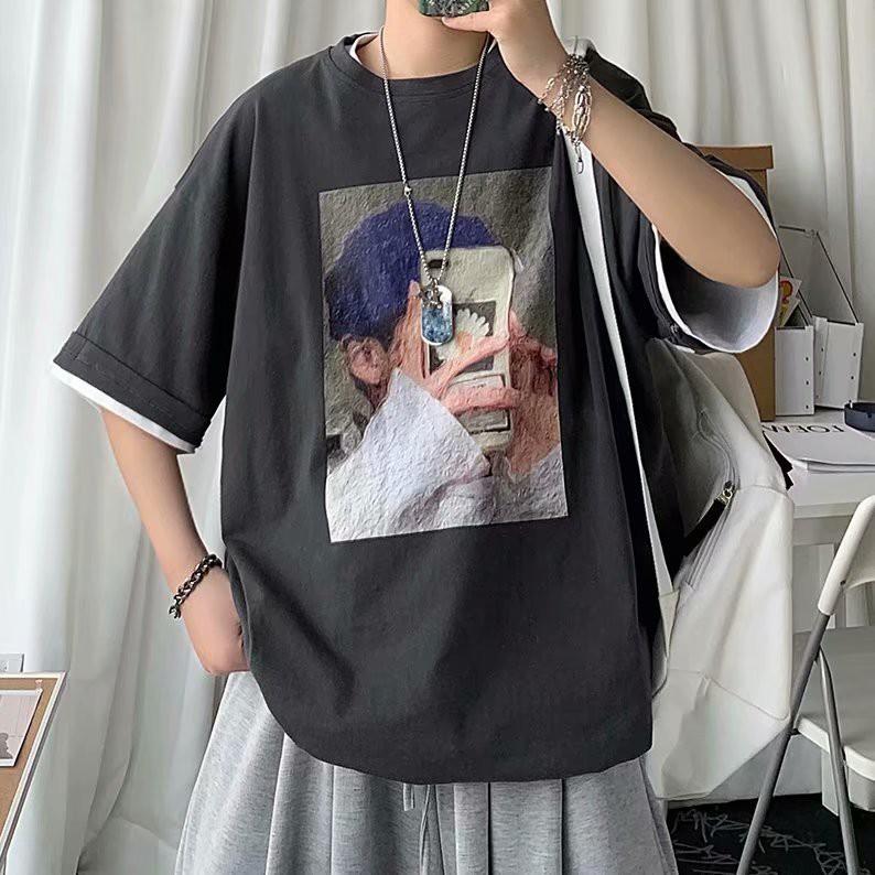 Áo Thun Nam Ngắn Tay In Hình Thời Trang