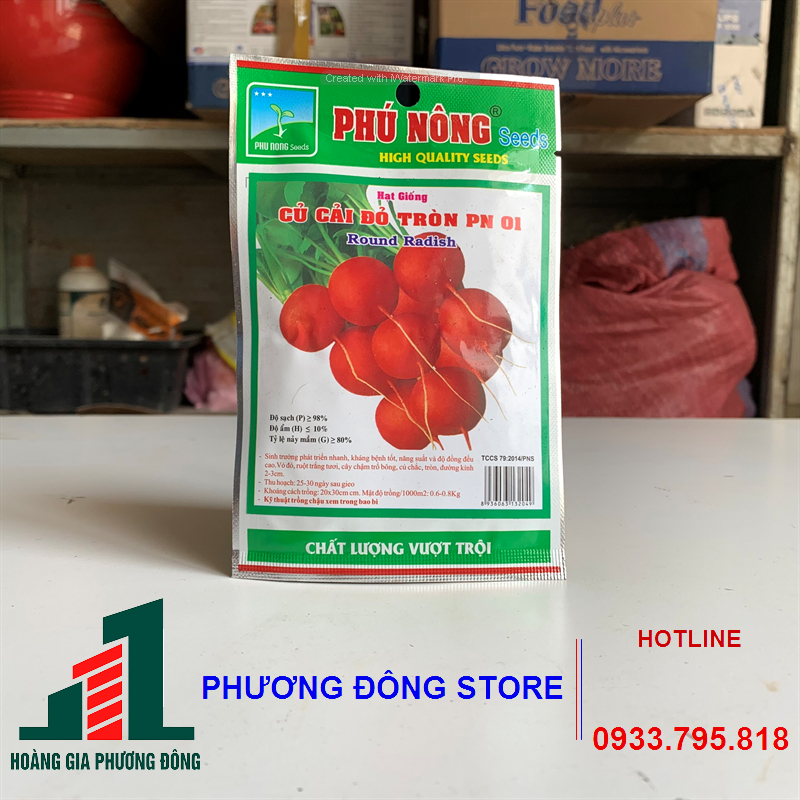 Combo 5-10 gói hạt giống củ cải đỏ tròn sinh trưởng nhanh, kháng bệnh tốt