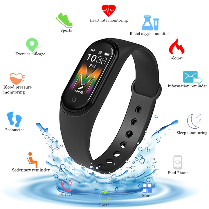 Vòng đeo tay thông minh Bluetooth SmartBand M5 chống nước Android IOS