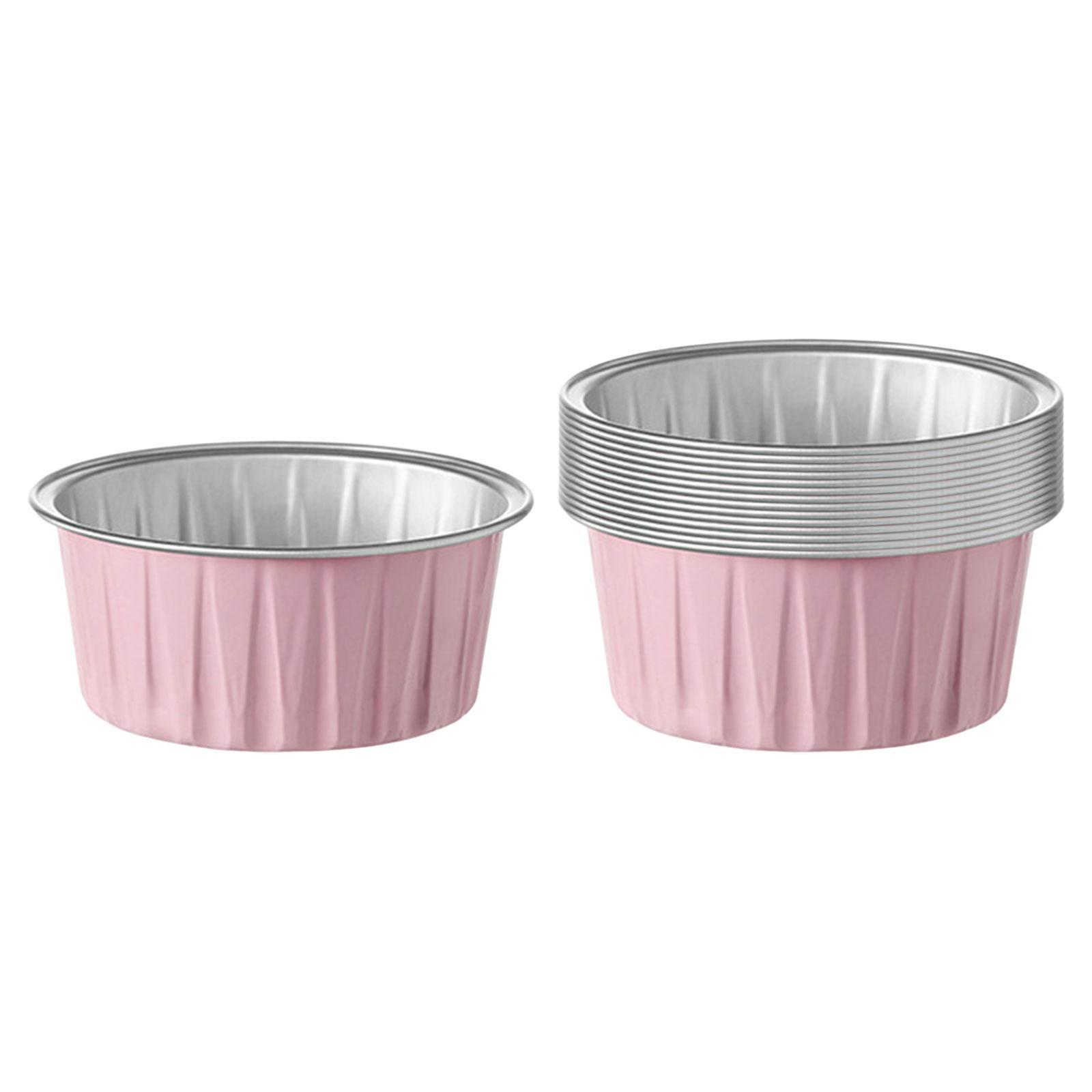 15 Pieces Foil Baking Cups, Aluminum Muffin Cups, Cupcake Holder Tin, Cupcake and Muffin Liner for Cookies, Cheese, Cakes Outdoor Dessert Pie Clubs