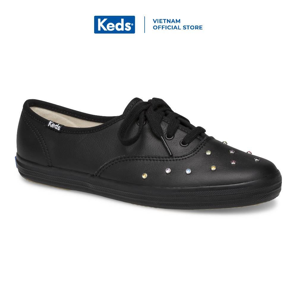 Giày Keds Nữ- Champion Starlight Leather Stud Black- KD059358