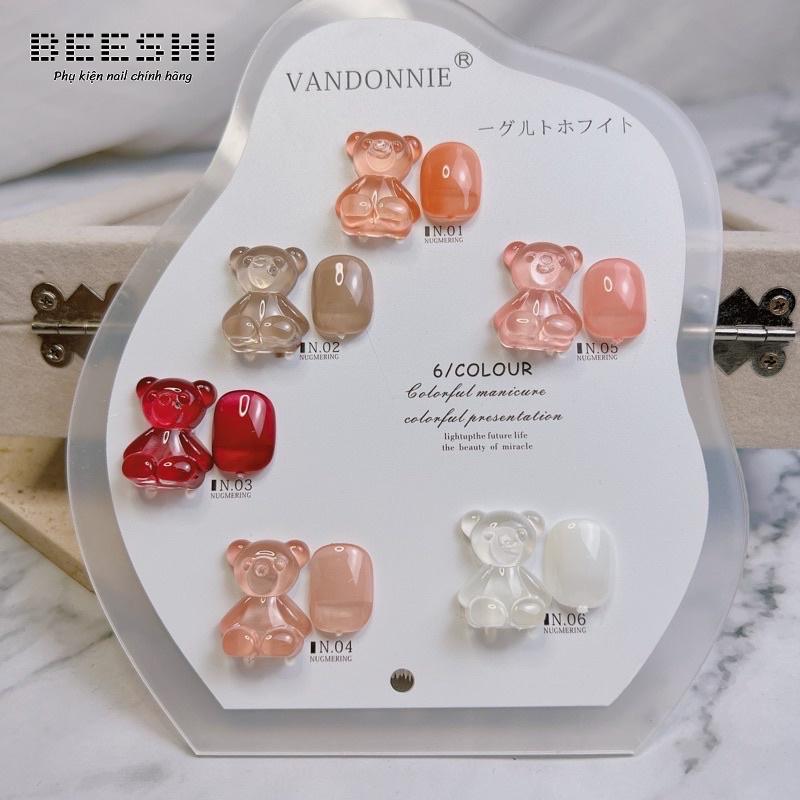 set sơn thạch 6 màu verygood nail tặng kèm bảng màu - Beeshi shop