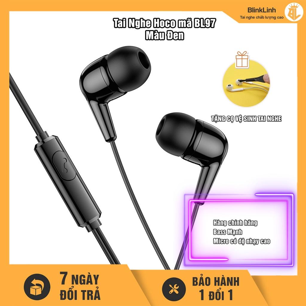 Tai nghe H.O.C.O có dây giá rẻ jack 3.5mm chân tròn, tai nghe màu trắng, màu đen,Tai nghe có mic giá rẻ