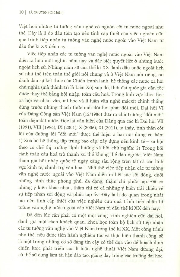 Việt Nam Một Thế Kỉ Tiếp Nhận Tư Tưởng Văn Nghệ Nước Ngoài