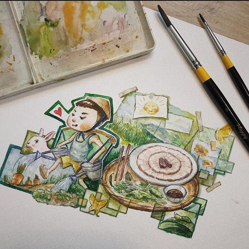 Cọ vẽ màu nước Happy Pro Aquarelle