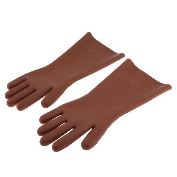 2x 1 Pair 5KV High Voltage Electrical Insulating Gloves for Electricians