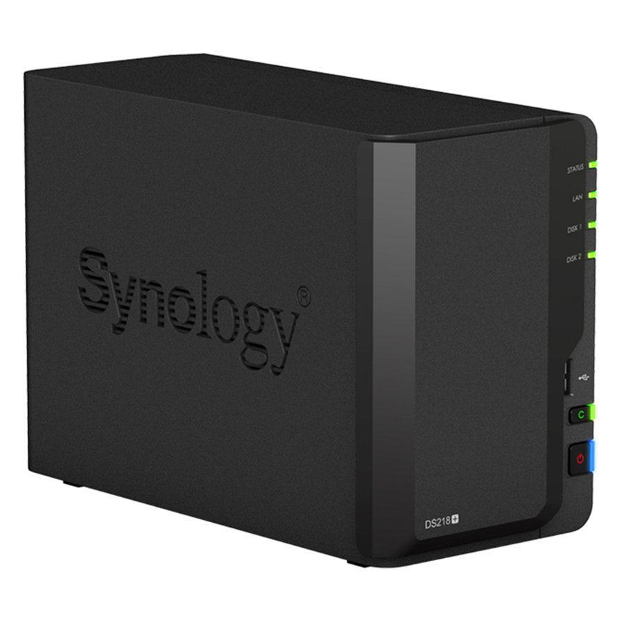 Ổ Cứng Mạng Synology NAS DS218+ (Đen) - Hàng Chính Hãng