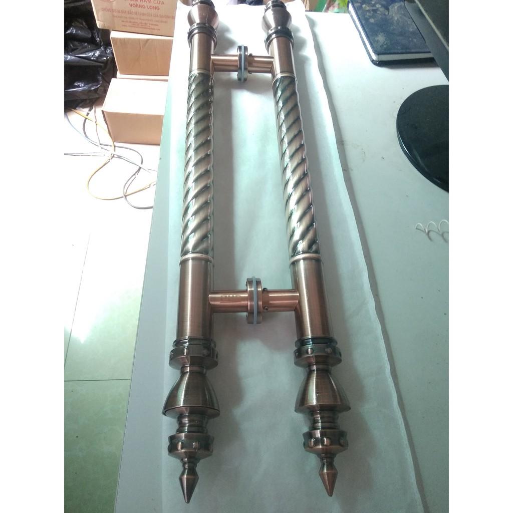 TAY KÉO CỬA MÀU NÂU ĐỒNG 75CM TÂM LỖ 40CM