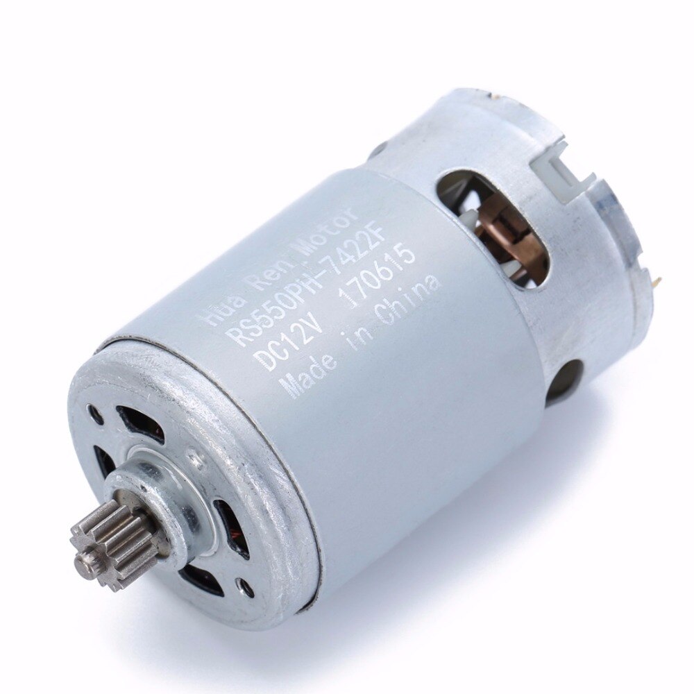 Motor DC RS550 12V VOTO Động Cơ Thay Thế Máy Khoan Pin,Bánh Răng 12 Răng