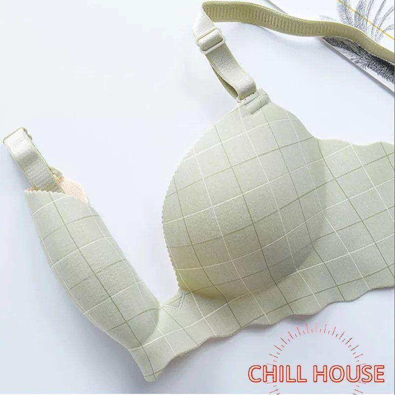 Áo lót nữ su đúc siêu đẩy ngực họa tiết kẻ - CHILL HOUSE