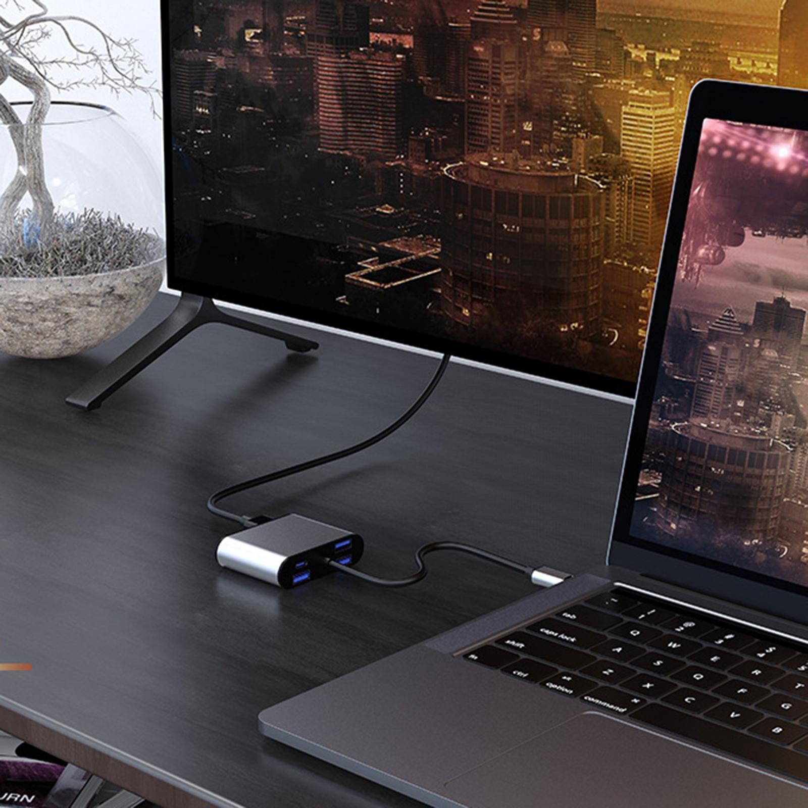 USB Type-C Hub USB 3.0 VGA Adapter Cable PD Charge Splitter for Macbook Pro