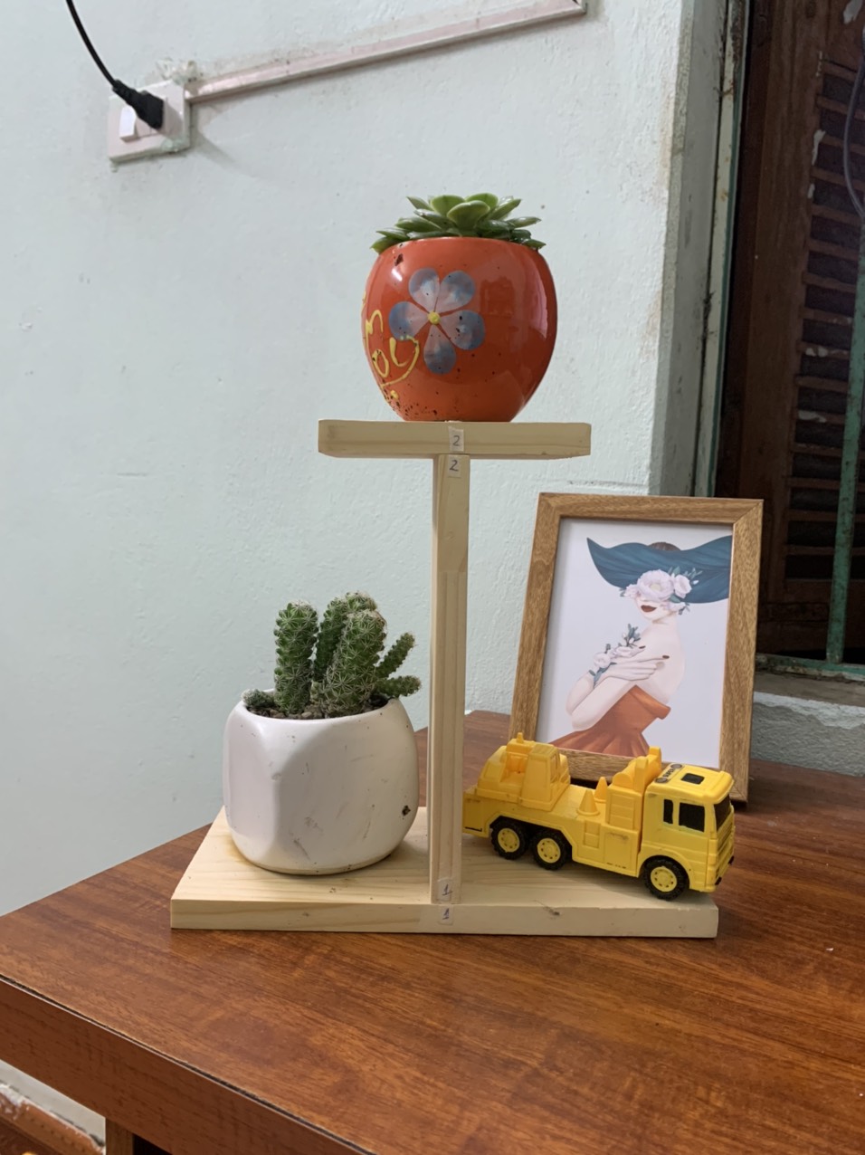 Kệ Để Bàn Hoa Giá Đỡ Đứng kệ để cây cảnh mini đồ lưu niệm trên bàn sang trọng gỗ tự nhiên
