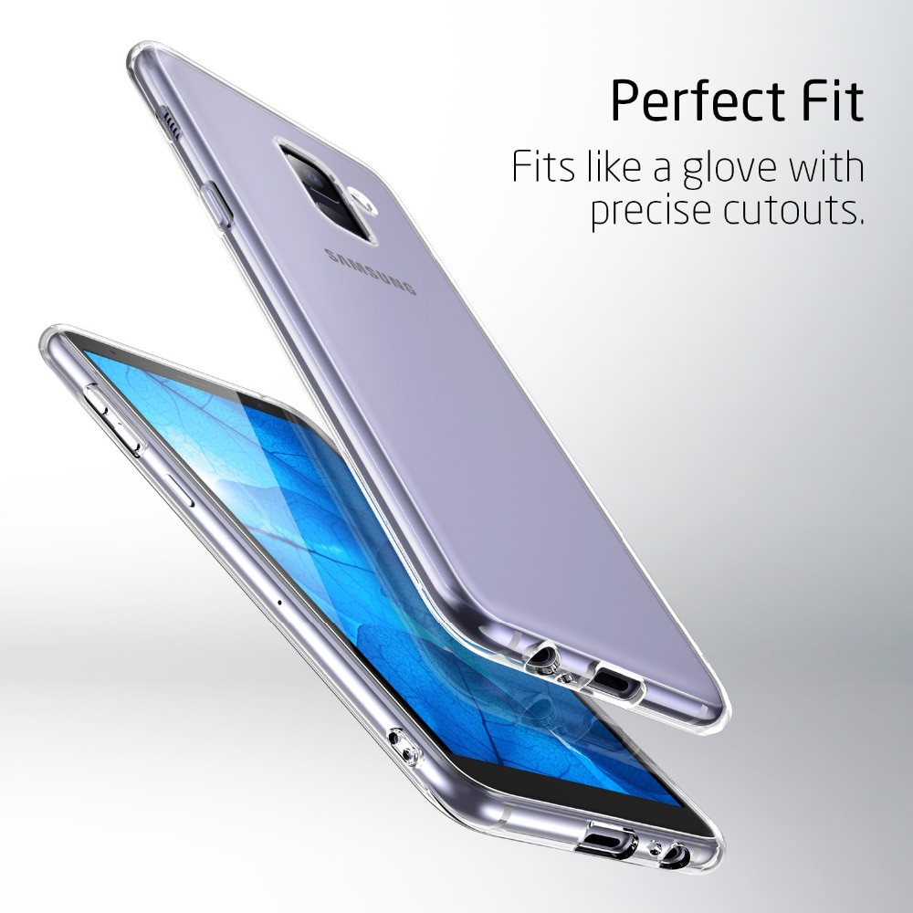 Ốp lưng dẻo dành cho Samsung Galaxy A8 Plus 2018 hiệu Ultra Thin mỏng 0.6mm chống trầy - Hàng chính hãng