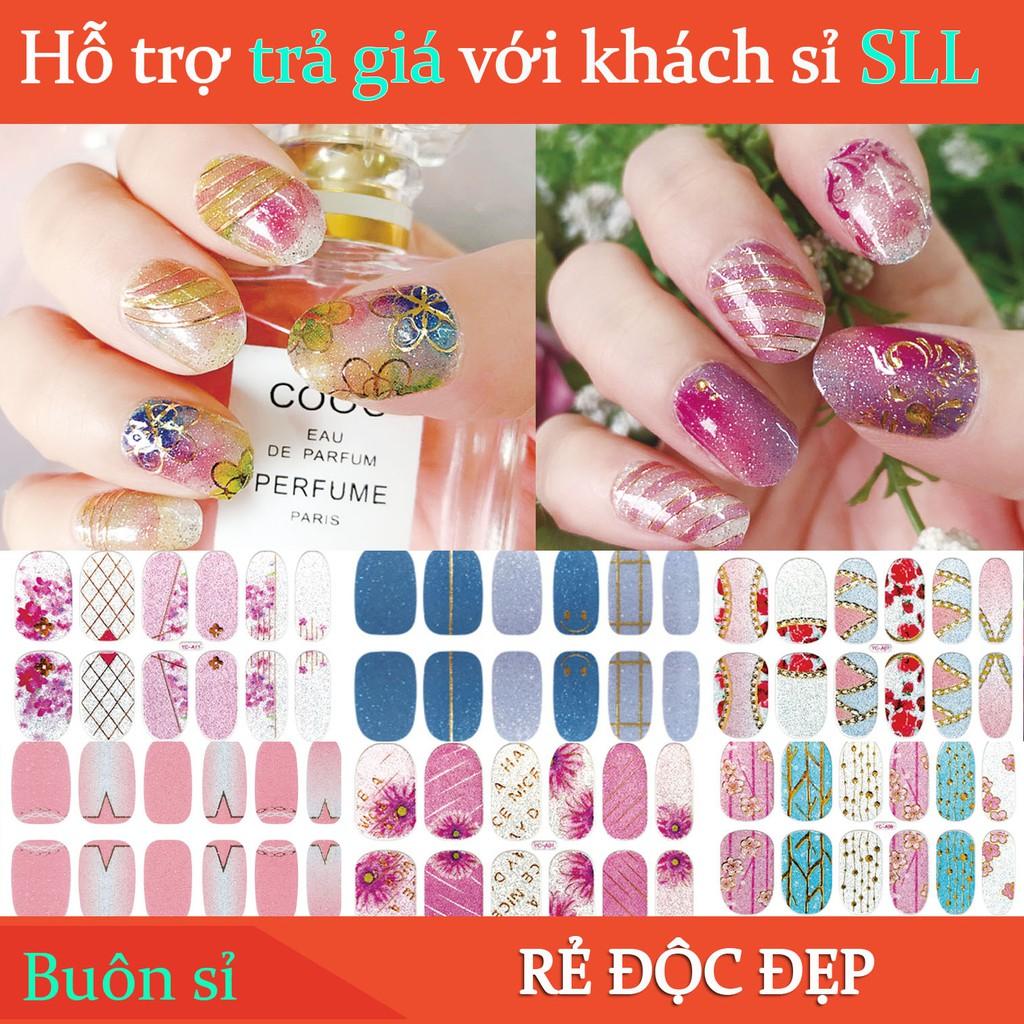 20 mẫu Miếng dán móng tay nail nhiều hình dễ thương N04 mix mẫu