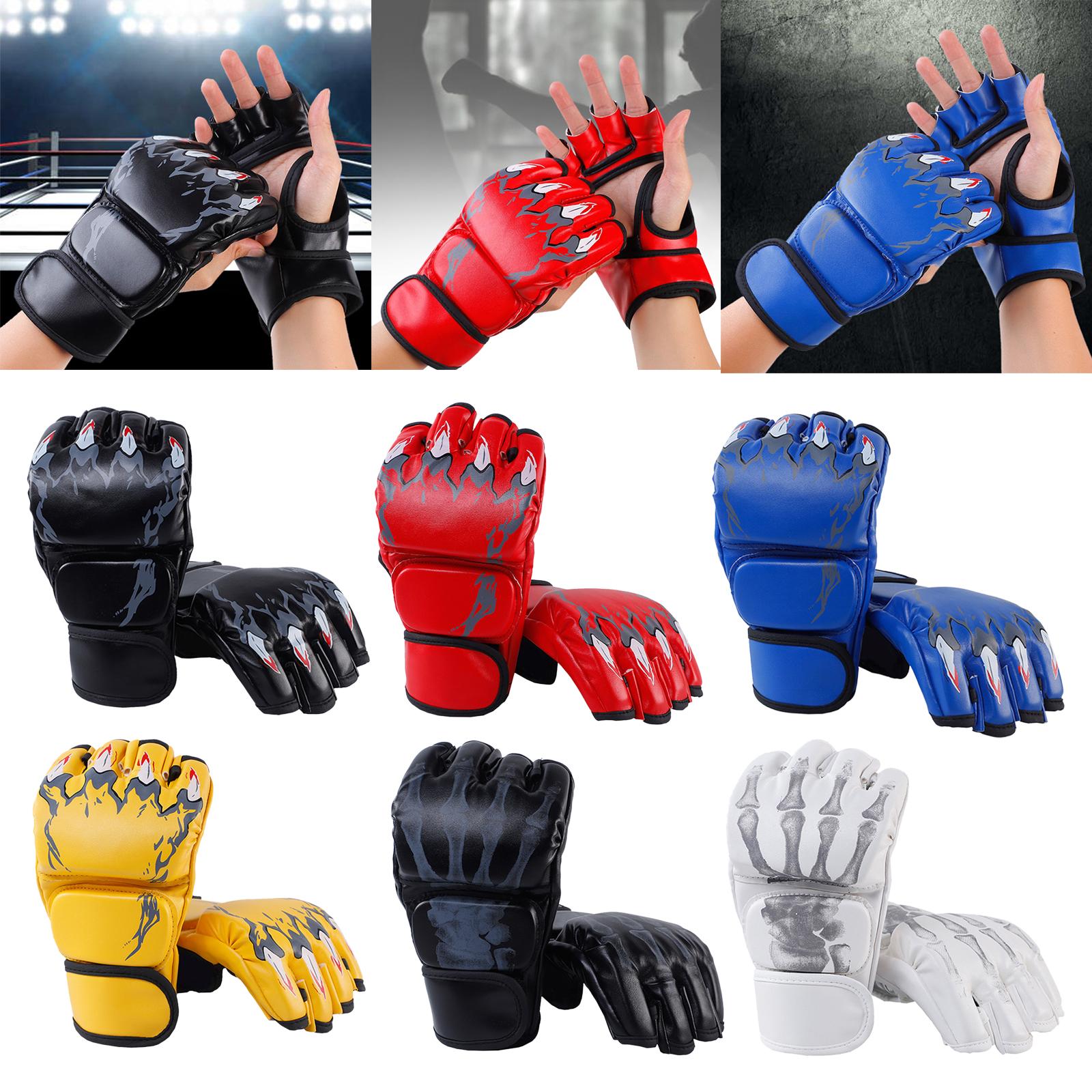 Kick Boxing Găng tay cho nam giới phụ nữ pu karate muay tai guantes de boxeo chiến đấu miễn phí mma sanda đào tạo thiết bị trẻ em Color: Black Demon B