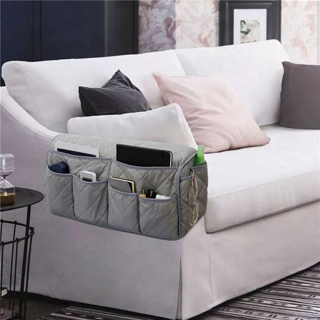 3pcs Non-Slip Sofa Armrest Organizer Remote Control Holder for Cellphone Tablet