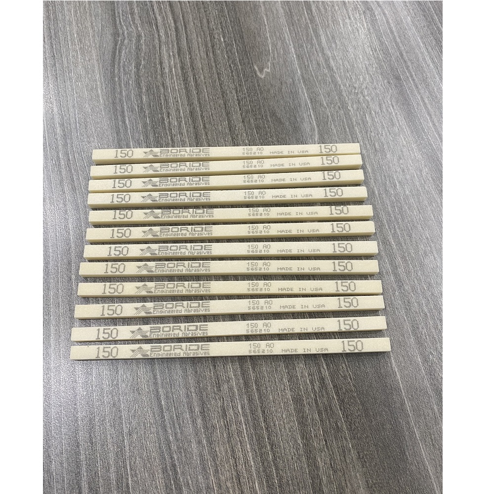 Combo 12pcs Đá đánh bóng Boride AO kích thước 1/4  X 1/4  X 6 grit 150