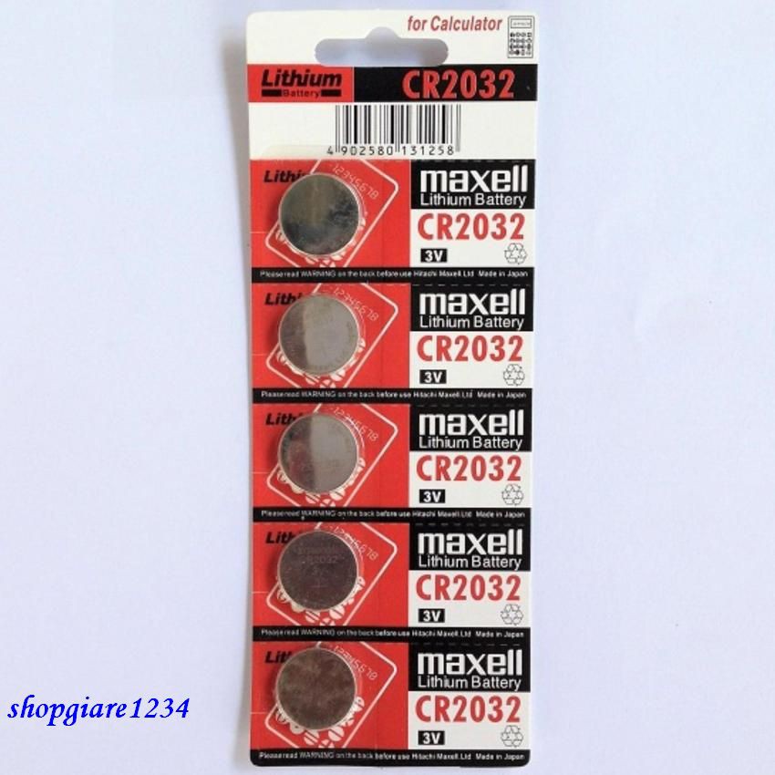 Pin CMOS Maxell CR2032 Lithium 3V ( 1 vỉ 5 viên)- Hàng chính hãng 100