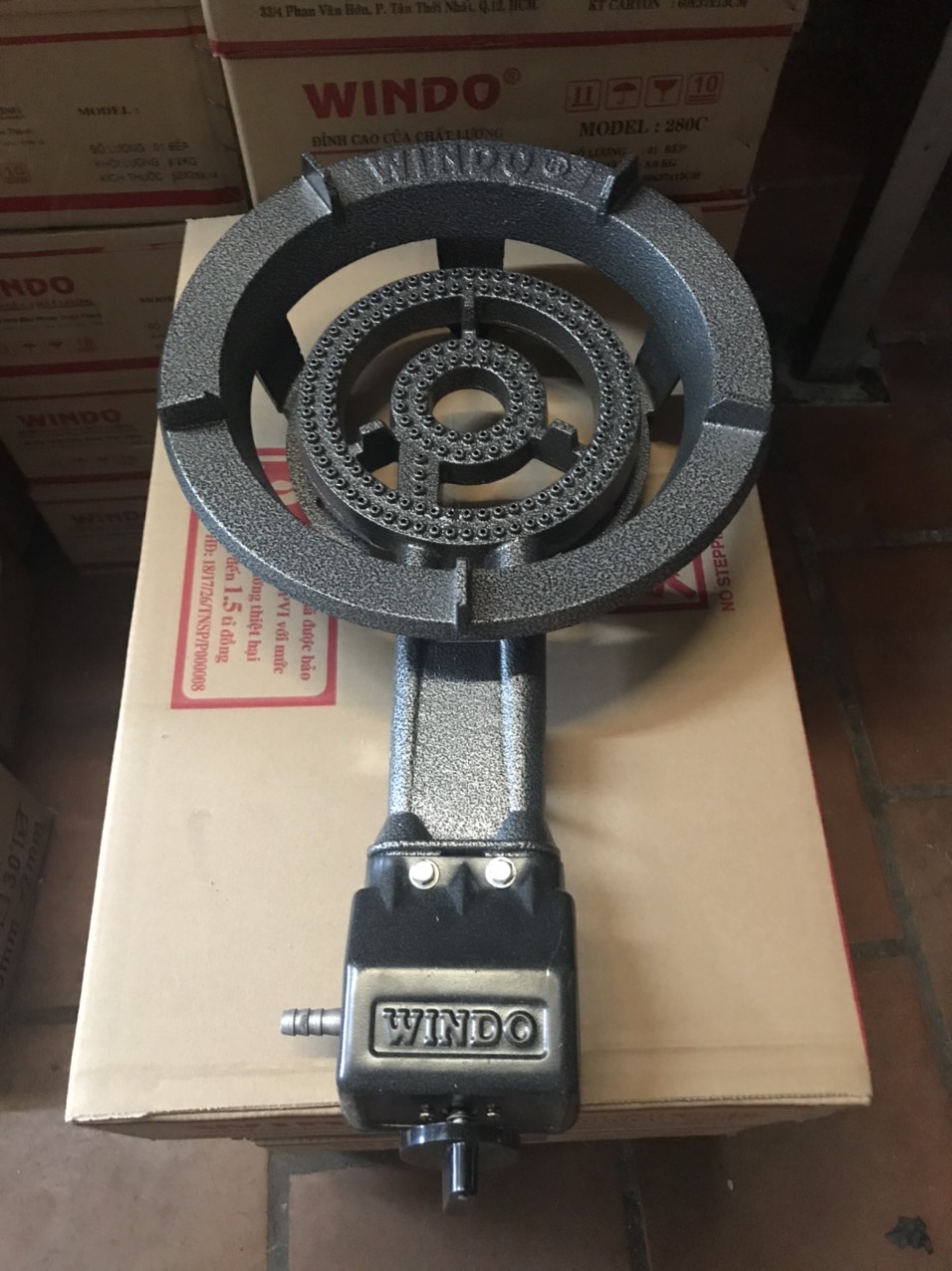 Bếp gas công nghiệp Windo 260C - Tặng bộ van dây - Hàng Chính Hãng