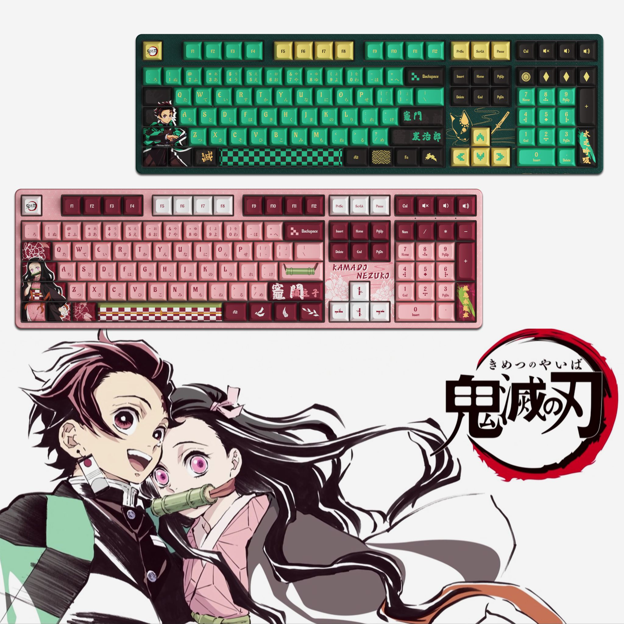 Bàn phím máy tính AKKO 5108B Plus Demon Slayer - Kamado Nezuko/Kamado Tanjirou_Mới, hàng chính hãng