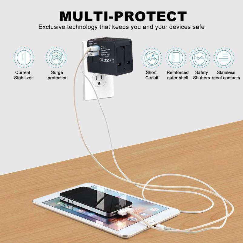 Cốc Sạc Hai Cổng USB 2.1A Đa Năng Tiện Dụng Khi Đi Du Lịch
