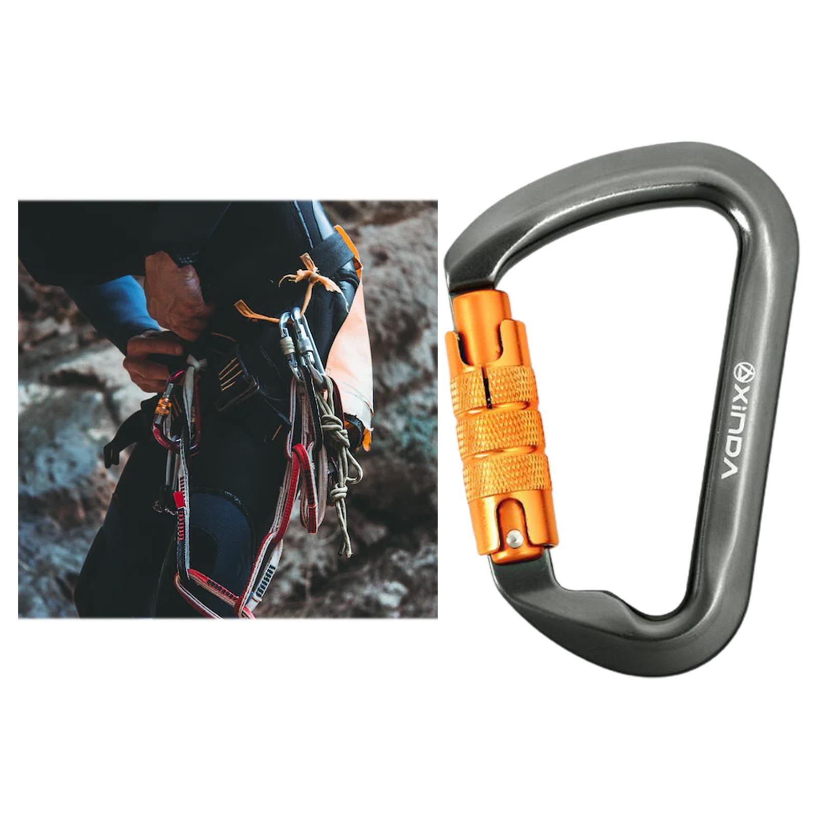 Climbing Carabiner Clip Sturdy for Camping Hammock Rappelling Mountaineering