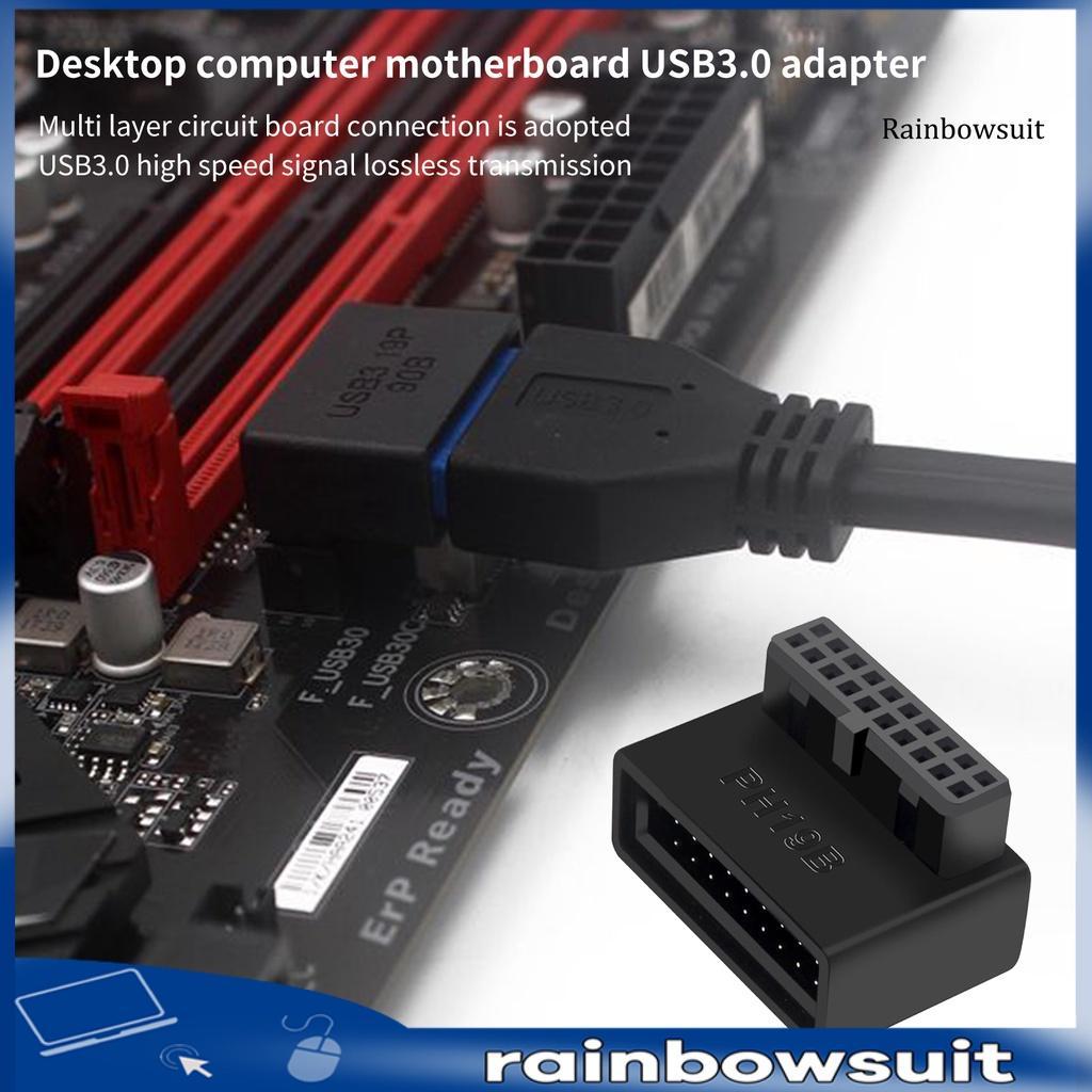 Đầu Nối Bo Mạch Chủ USB 3.0 19/20 Pin 90 Độ Chuyên Dụng Dành Cho Máy Tính