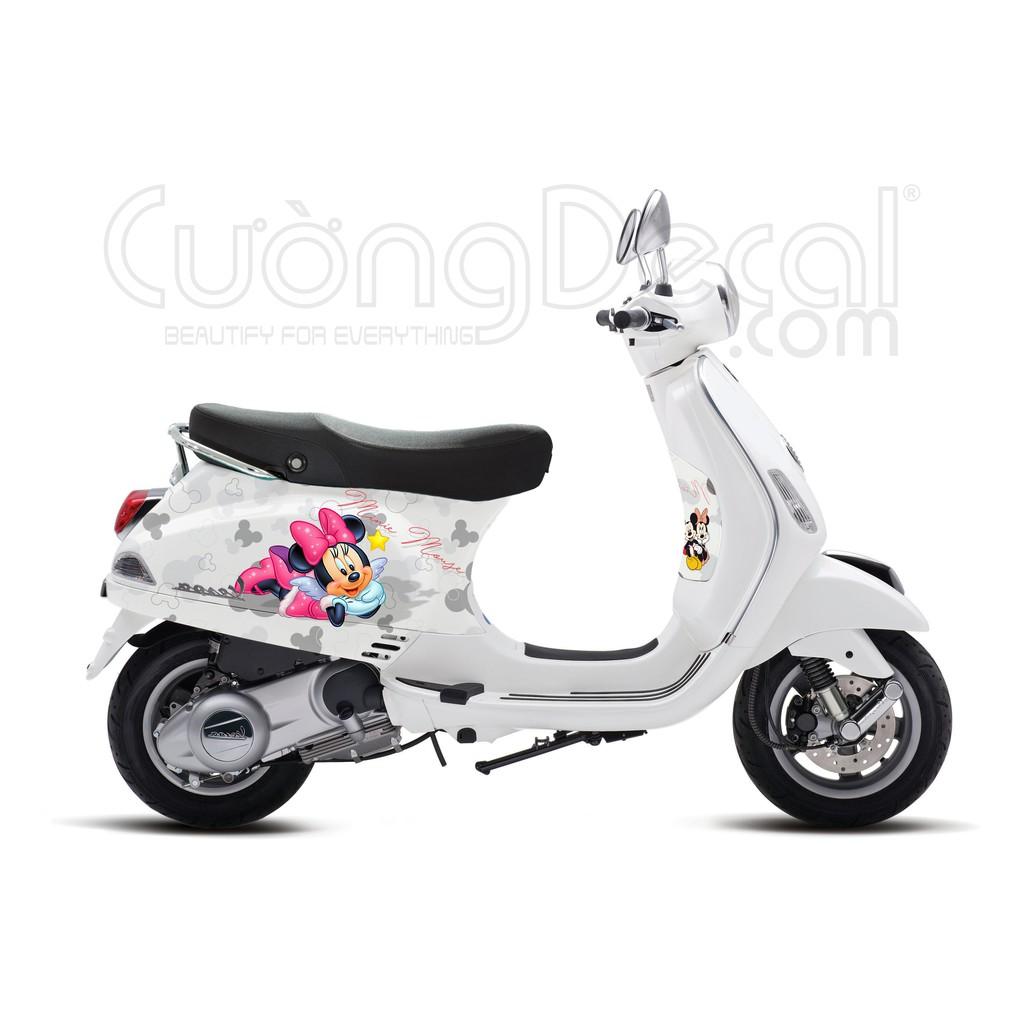 Bộ Decal temMickey &amp; Minie dành cho Vespa LX Mickey &amp; Minie