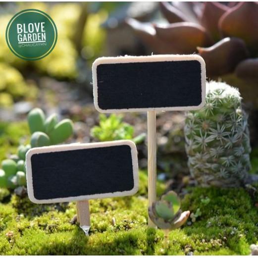 05 cái Bảng đen mini - làm phụ kiện tiểu cảnh trang trí chậu cây Terrarium, sen đá, xương rồng, gắn tag trang trí