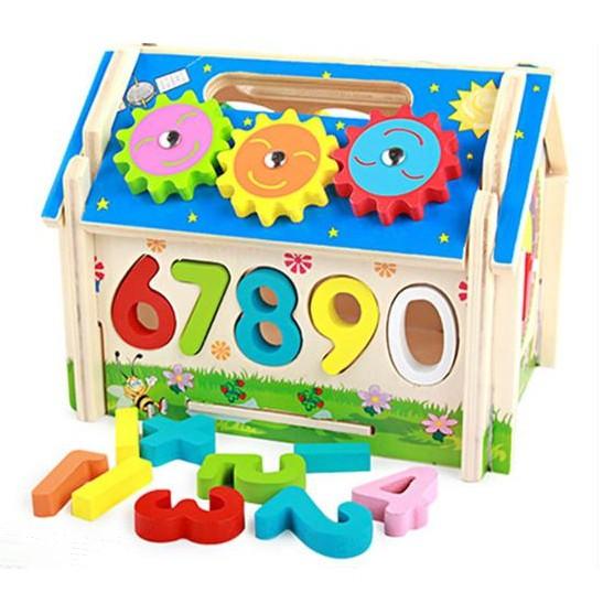 NHÀ ĐẬP BÓNG BÁNH RĂNG-đồ chơi gỗ lắp ráp thông minh