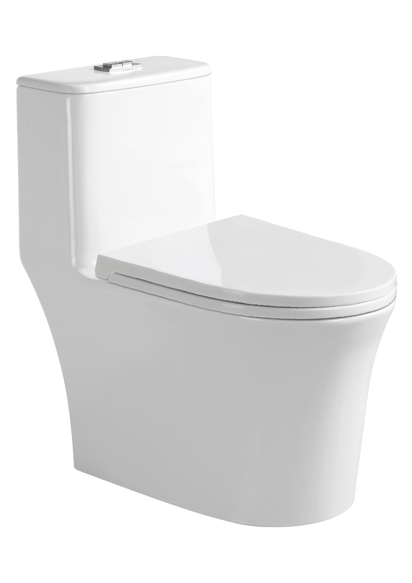 Bồn cầu một khối TUSLO COC6805 chất liệu men cao cấp, bộ xả xoáy lỗ đôi 360 độ, nắp PP chống thấm - Hoa Sen Home - Hàng chính hãng
