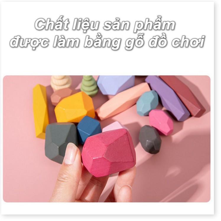 ️ Đồ Chơi Thăng Bằng Gỗ cho bé Balance 16 Blocks Colorful